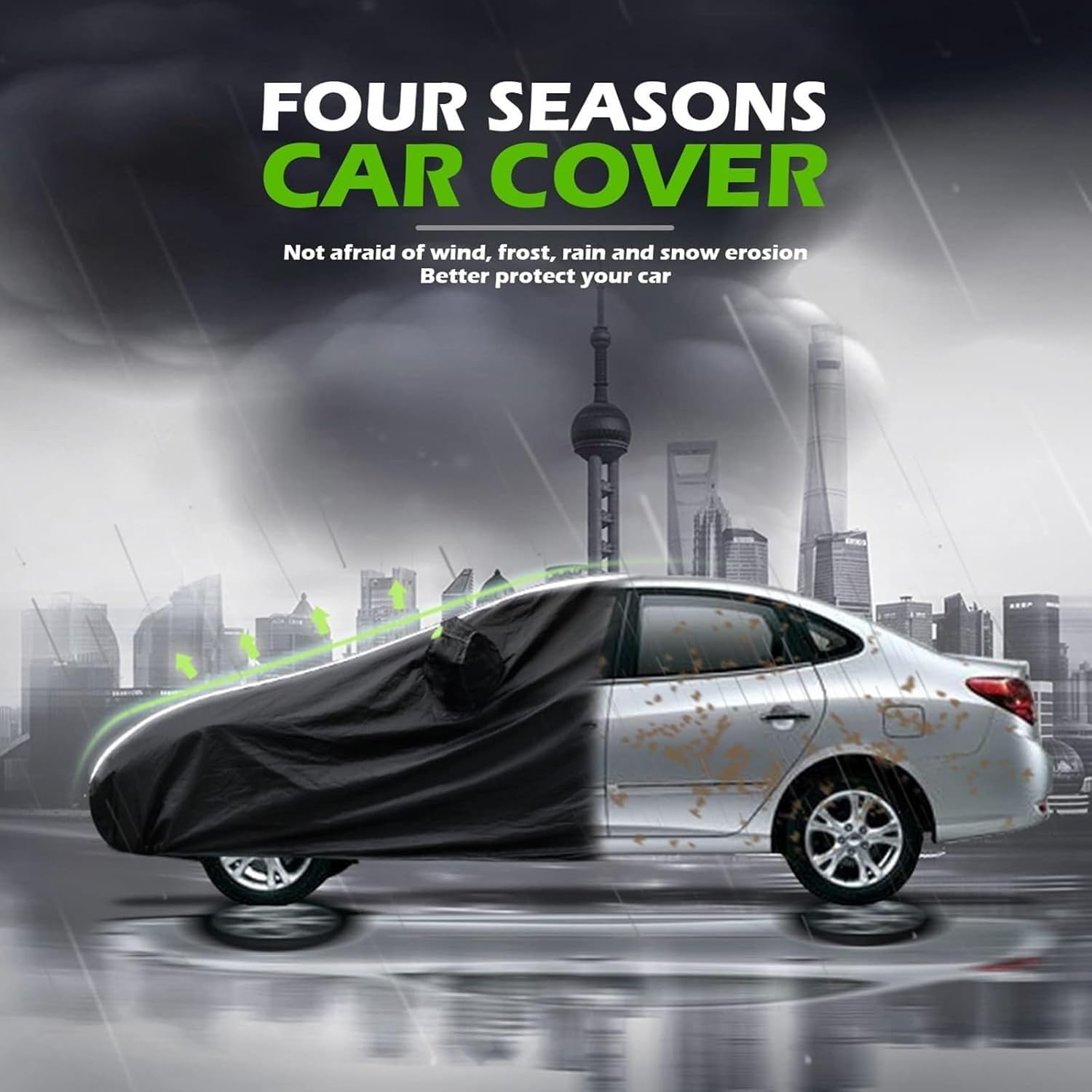 Bâche Voiture Exterieur pour Citroen C4 Picasso,Housse Voiture Étanche,Housse De Protection Imperméable Respirante À l'eau,Anti-UV SWH507
