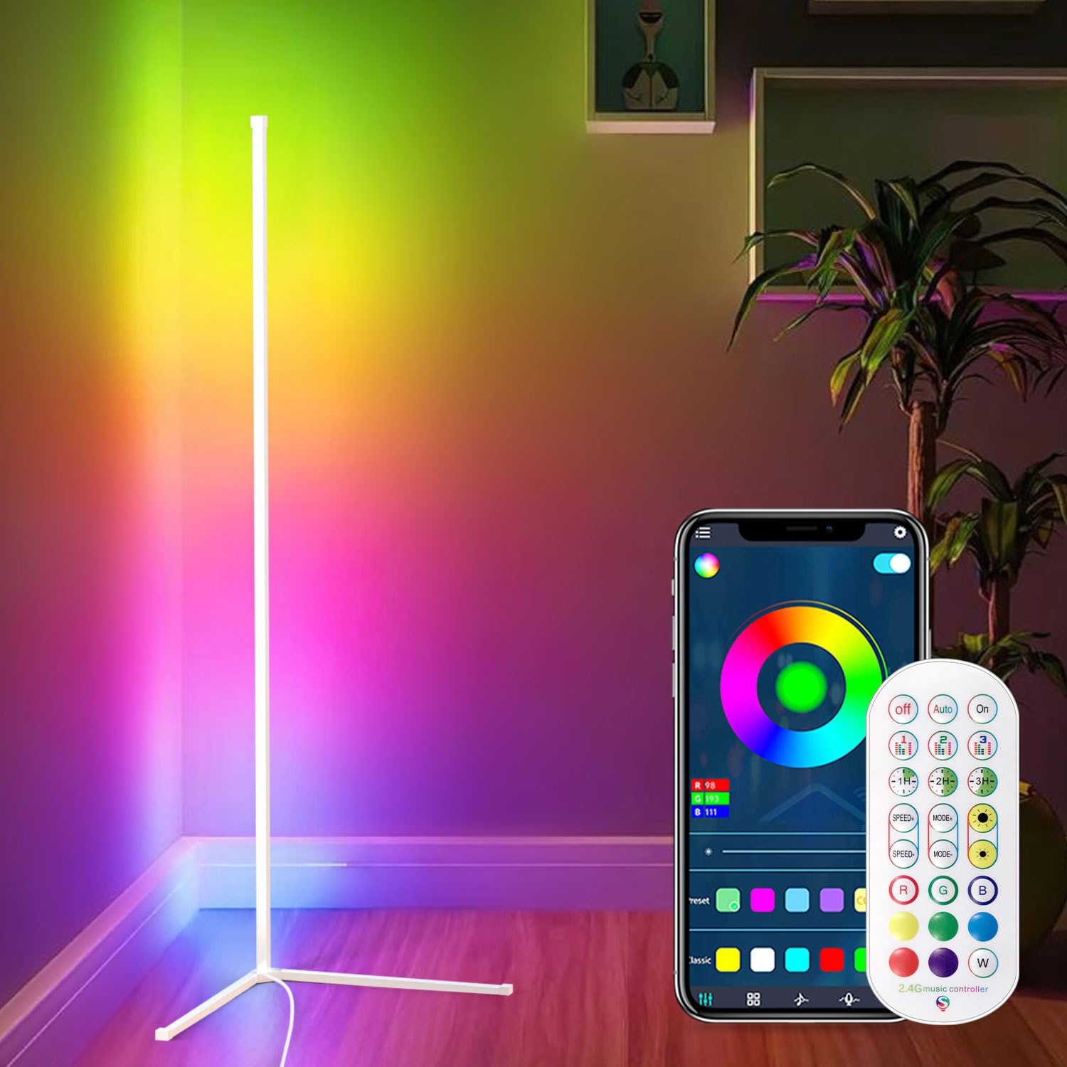Amazon.co.jp : Aerlife フロアライト RGB フロアランプ 間接照明