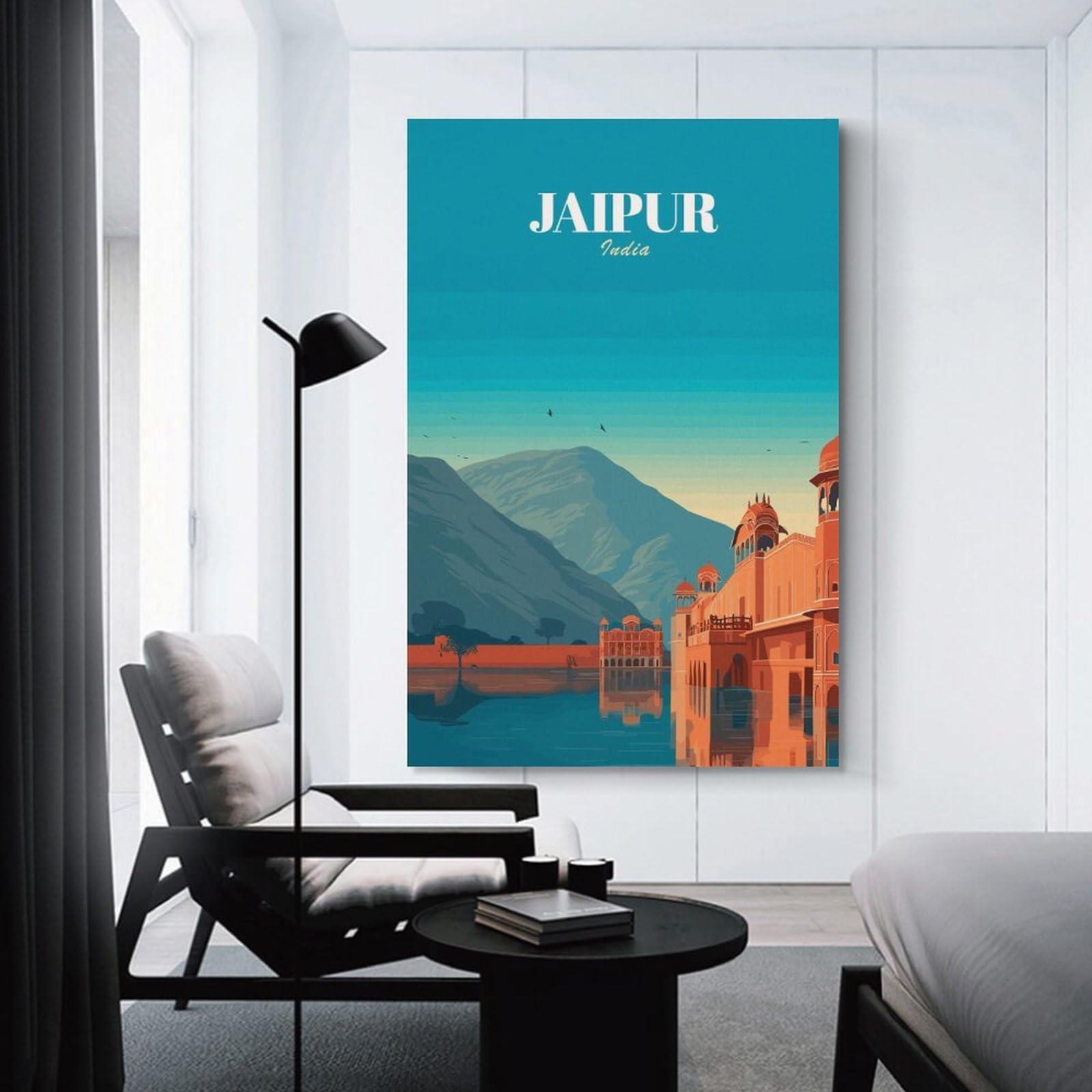 Junmoney Jaipur, India Travel Wall Picture Print 20x30inch(50x75cm), for Calm Bedrooms, Home Corners Or Flats, Home Artwork with A Soft Interior Feel