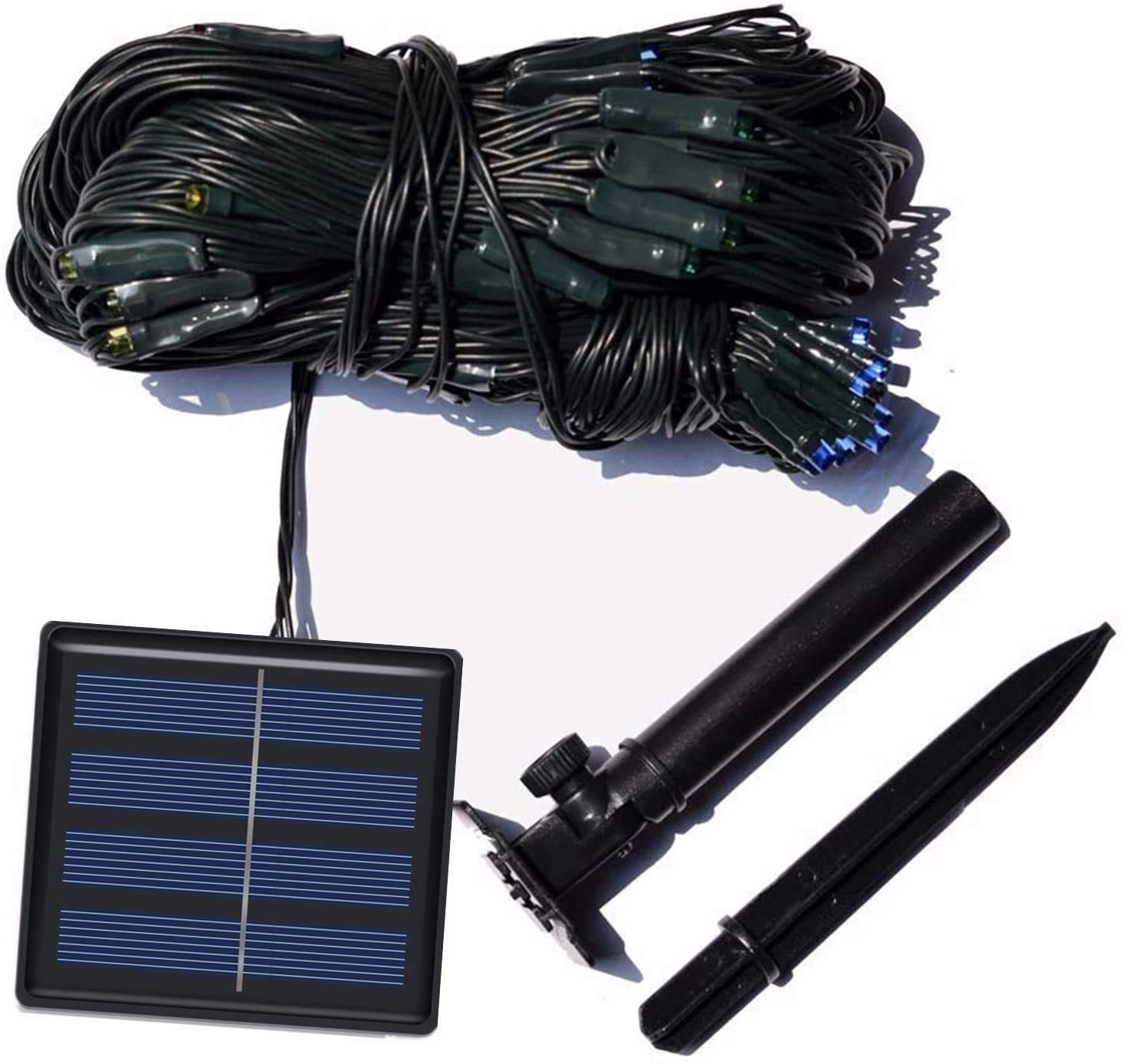 200LED Solar Lichternetz Außen,KINGCOO Wasserdicht 3x2m Solar Mesh Net Fee Lichterkette 8Modi Lichtervorhang Weihnachtsbeleuchtung für Garten Partydekoration Geburstag Hochzeit Wohnzimmer (Warmweiß-1)