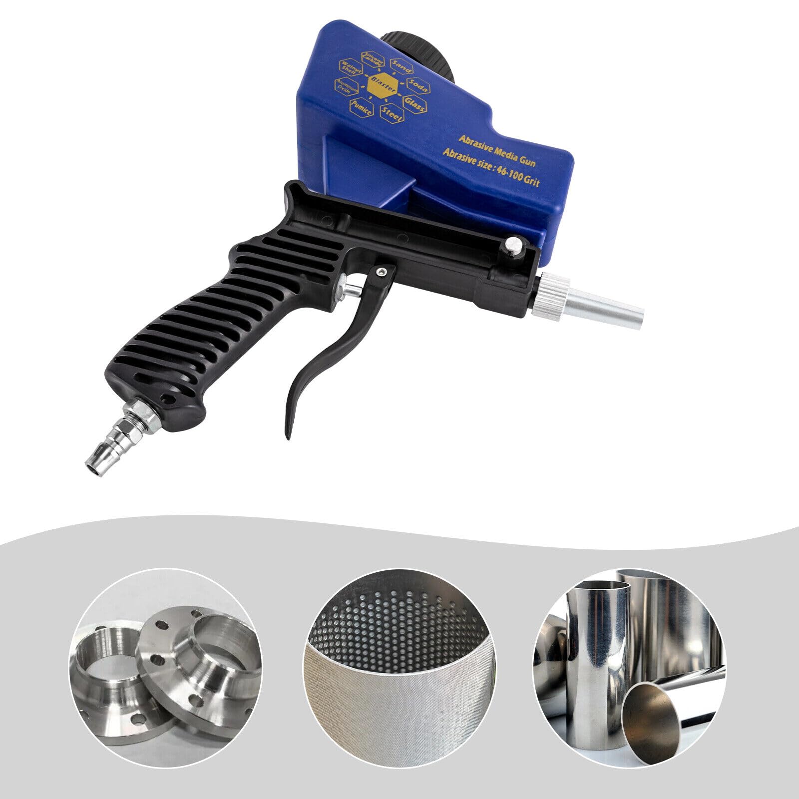 Produktbild von Pneumatische Sandstrahlpistole - Luftdruck Sandstrahler Mit 90PSI Für Metall & Oberflächen