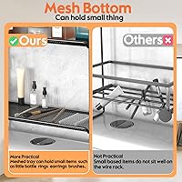 Vista 6 de Ceayell Agranda el almacenamiento sobre el inodoro, estantes organizadores de almacenamiento de baño de 2 niveles sobre el inodoro, organizador