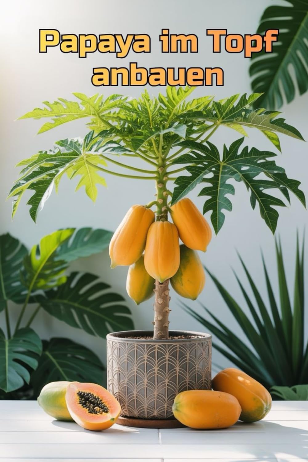 Papaya im Topf anbauen: Eine vollständige Schritt-für-Schritt-Anleitung zum Anbau von Papayas für Haus und Wohnung: von der Pflanzung bis zur Ernte (Früchte)
