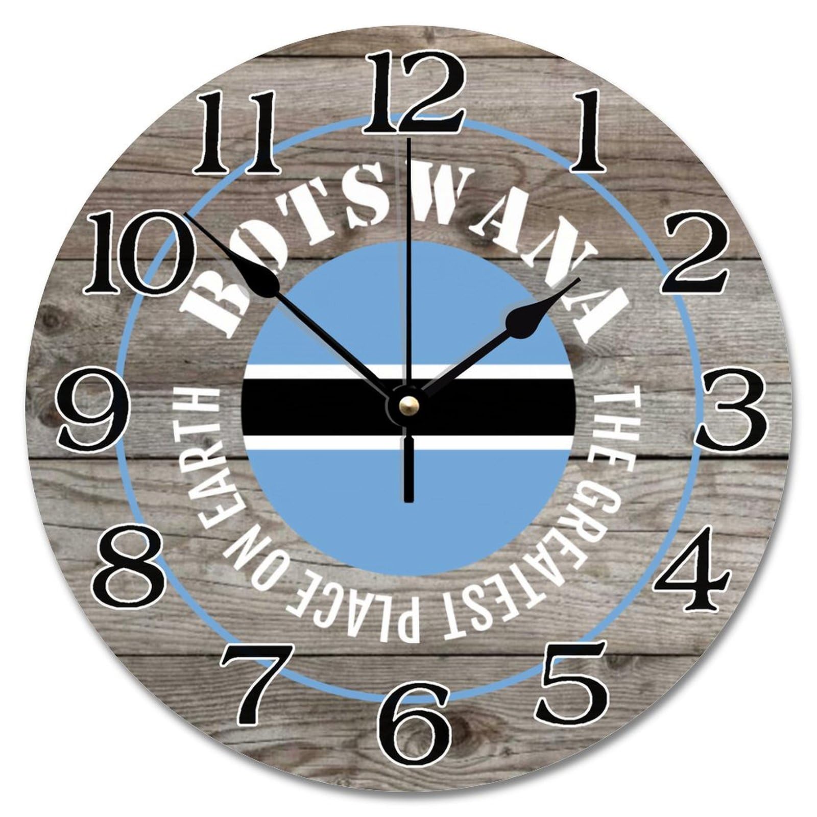 Horloge murale vintage Botswana grande pendule decorative salon 25 cm