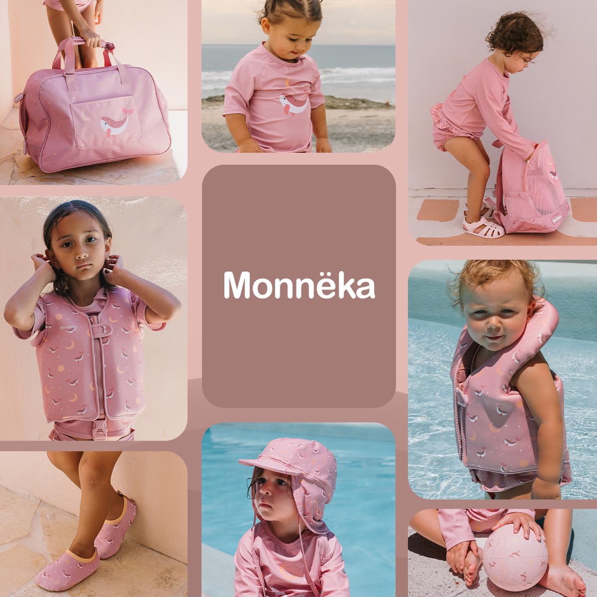 Tente de Plage pour Bébés UPF50+ avec Moustiquaire | Whale Pink