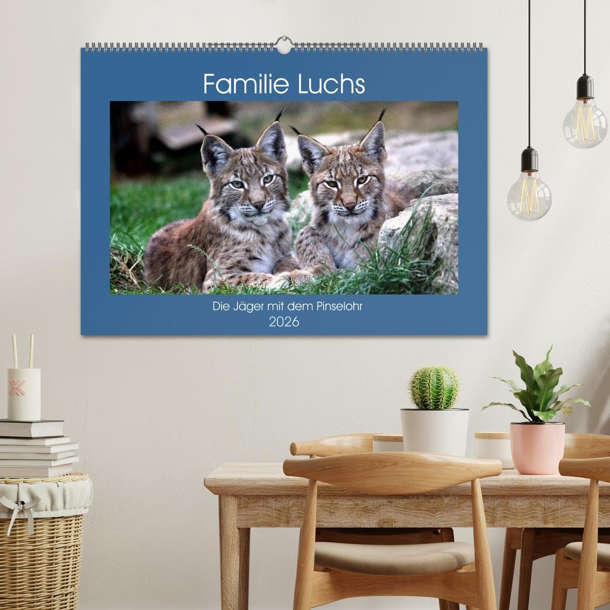 Familie Luchs - Die Jäger mit dem Pinselohr (Wandkalender 2026 DIN A2 quer), CALVENDO Monatskalender: Im Leben einer Luchsfamilie (CALVENDO Tiere)