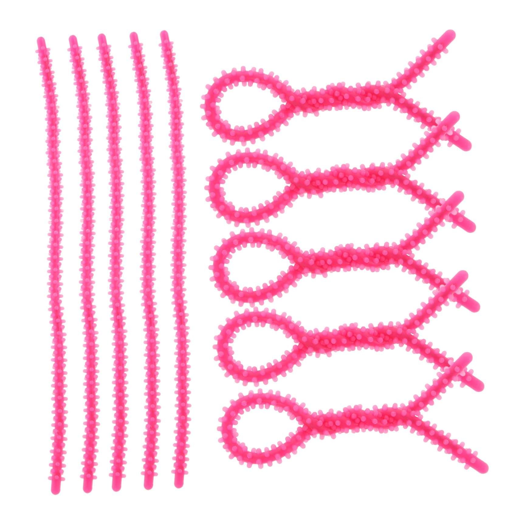 50 Pezzi Arricciacapelli Silicone per Permanenti Strumenti per Styling con Curling Rosa Piccolo