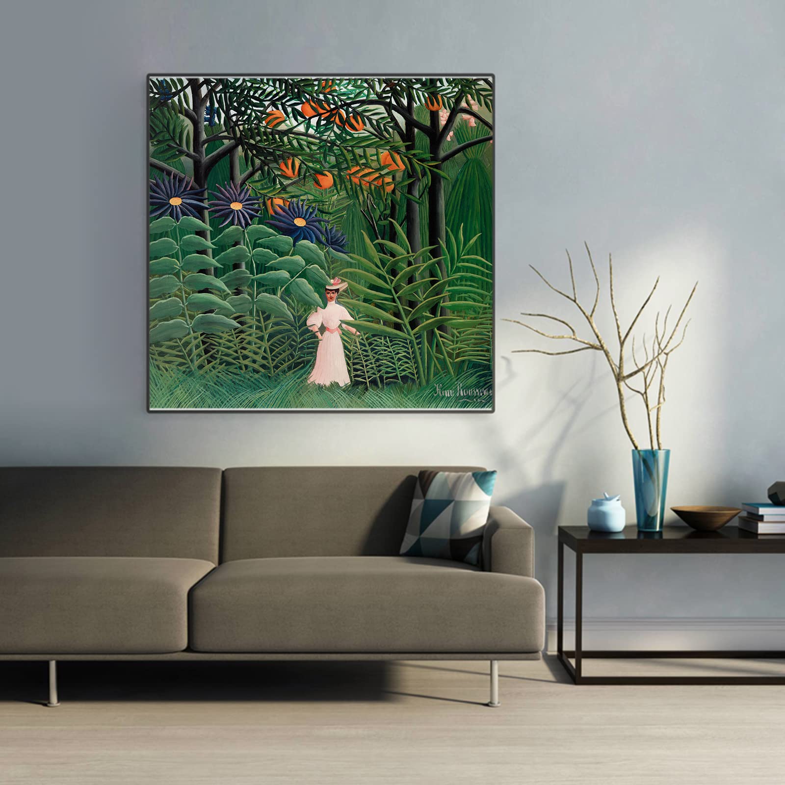 Amazon.co.jp: アンリ・ルソー ウォールアート - エキゾチックな森の中