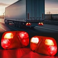 Yuanjoy 2db 12V utánfutó hátsó lámpa 13 tüskés csatlakozóval 5,5m kábellel 7