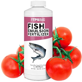 Fish Emulsion Fertilizer Liquid Salmon Supplement for Fast Nutrient Uptake, Lush Green Growth & Stronger Roots, 32 oz