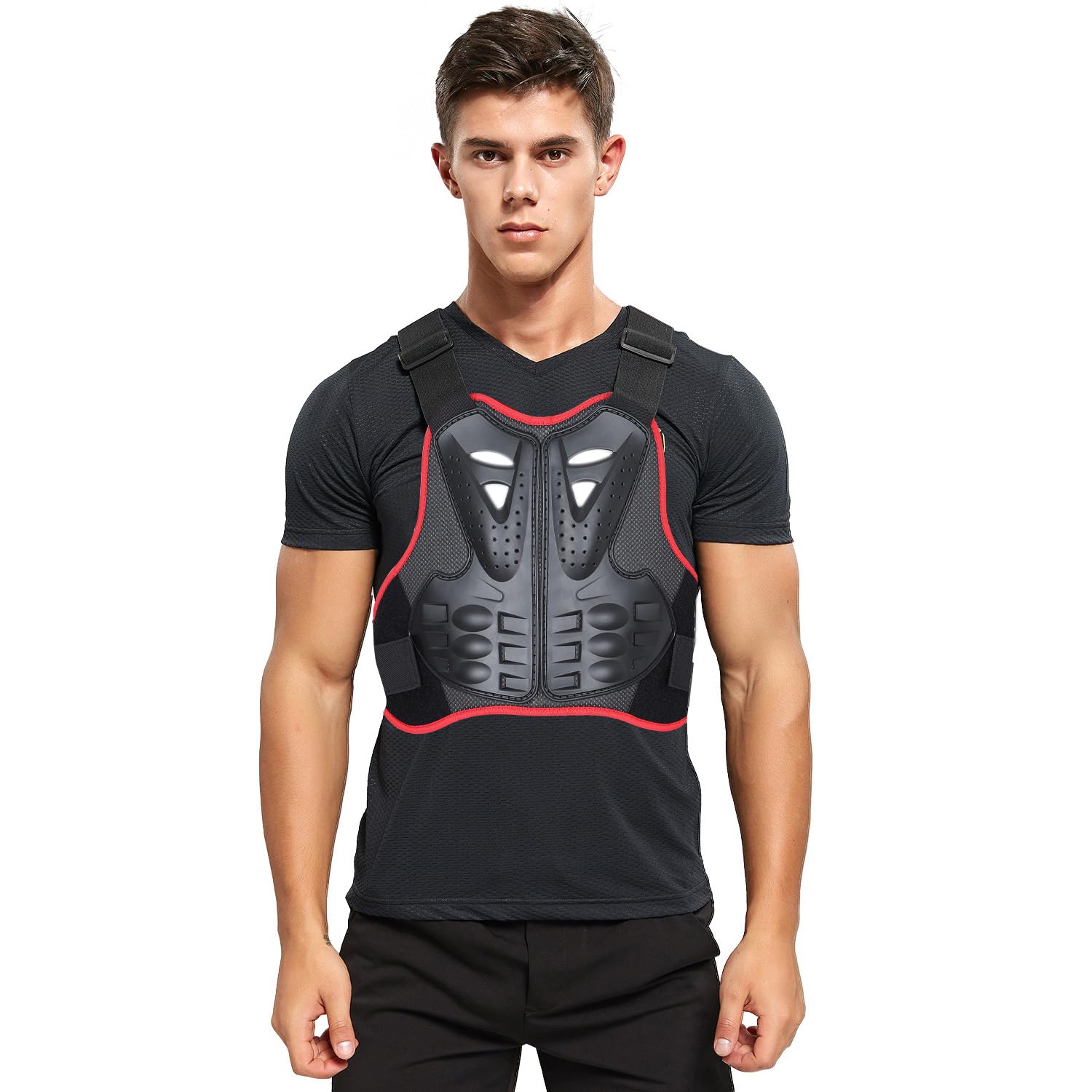 PELLOR Torace Sportivo Dorso della Colonna Vertebrale Gilet Protettivo, Equipaggiamento Protettivo Anticaduta per Motocicletta Corpo,Gilet Protettivo per Ciclismo, Sci, Equitazione, Skateboard