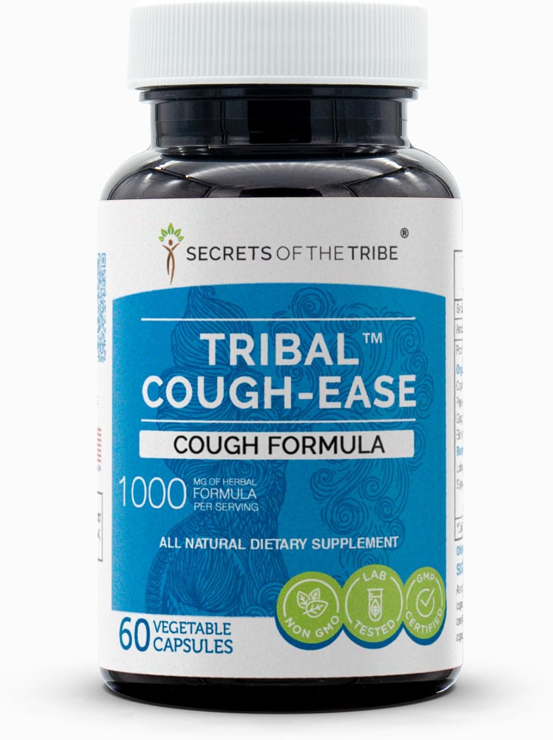 Secrets of the Tribe - Tribal Cough-Ease, Cough Formula, Herbal Supplement Blend (60 Capsules)