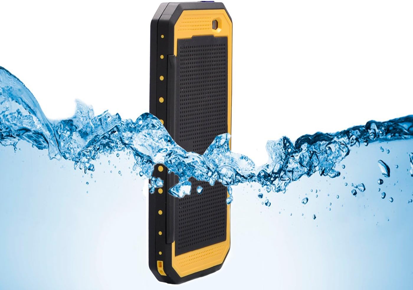 XIKEZAN For HTC One M8 Dot View Waterproof Dustproof Snowproof Shockproof Mesh Screen Armor Defender Built-in Stand Cover Case (Yellow)