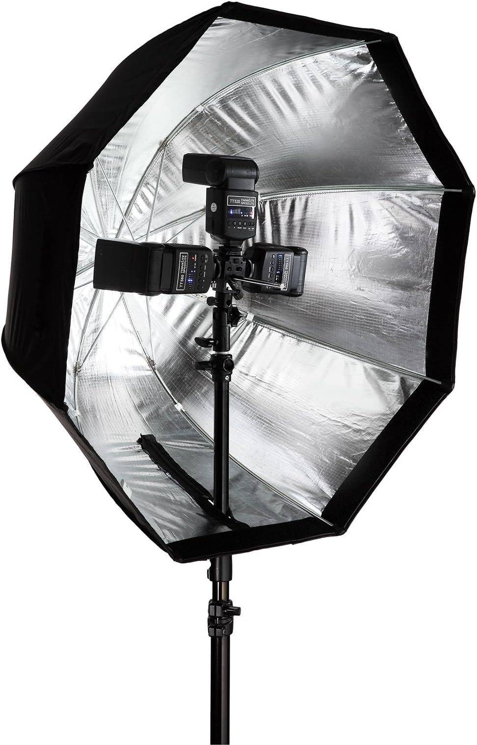 Pictools LK80 80cm Speedlight Octobox Kit, Full-Size, Silver/White/Black