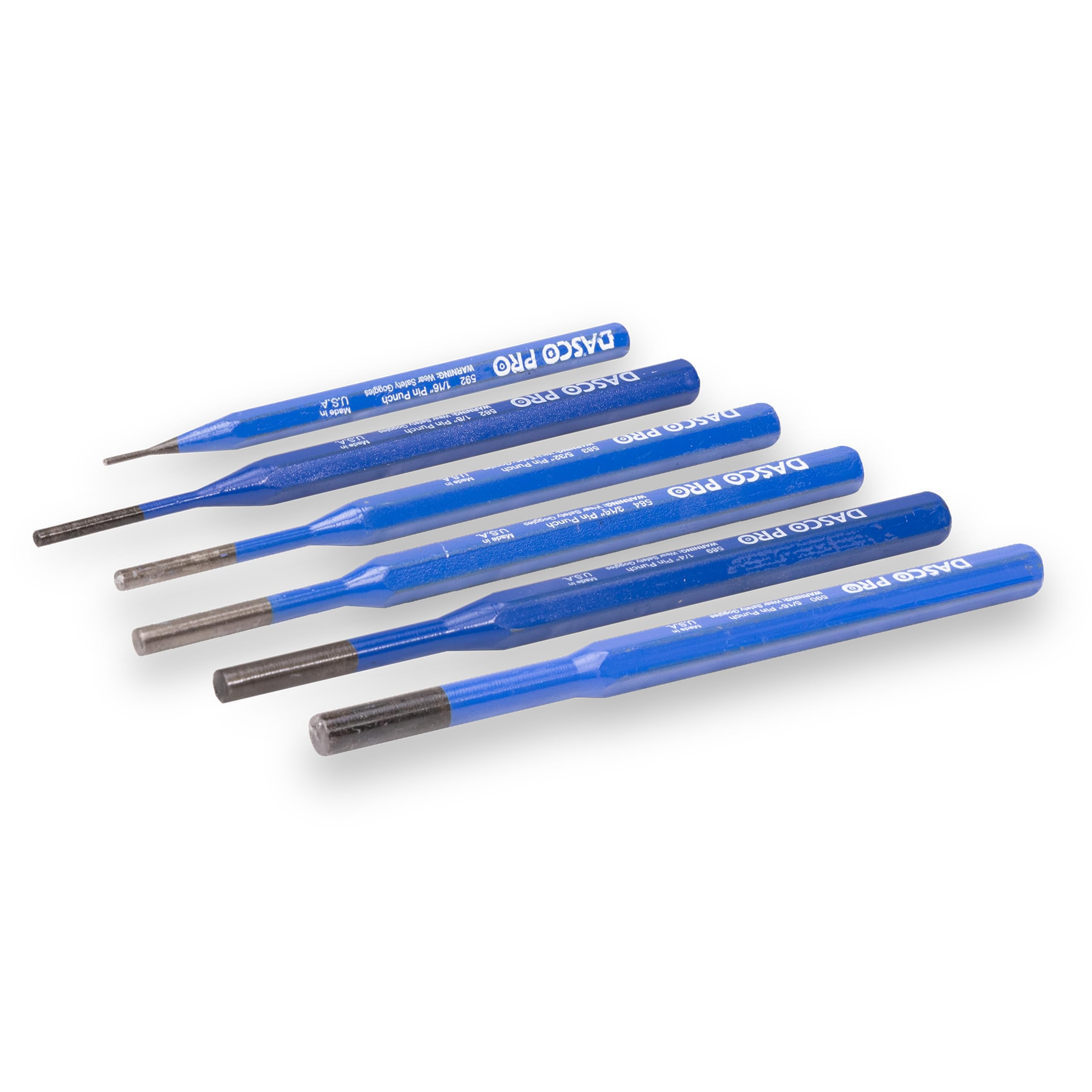 DASCO PRO 6 Piece Pin Punch Kit, Made in the USA, VN70022 22