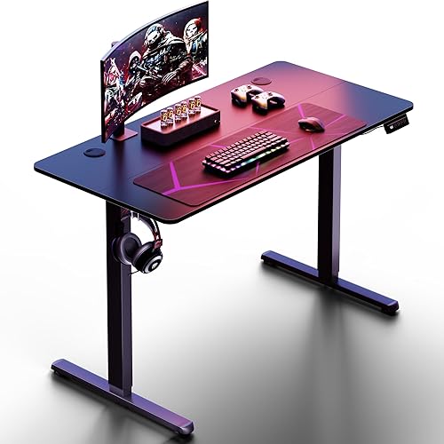 Miniatura 1 de Shintenchi Escritorio eléctrico de pie ajustable en altura, escritorio de computadora de pie de 48 x 24 pulgadas, escritorio de trabajo para oficina