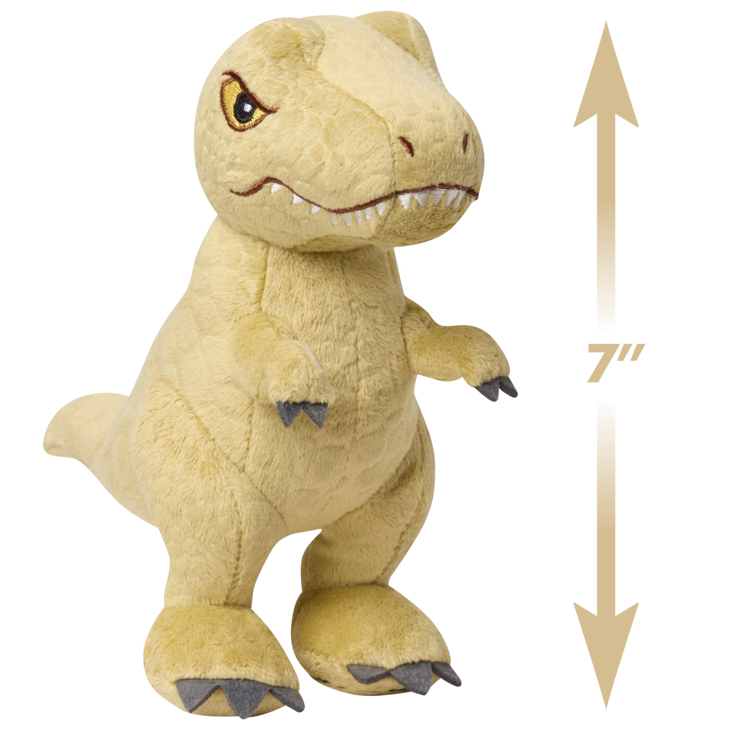 JURASSIC WORLD T-Rex - Dinosaurio de peluche pequeño de 7 pulgadas, animal de peluche, juguetes para niños a partir de 3 años Just Play