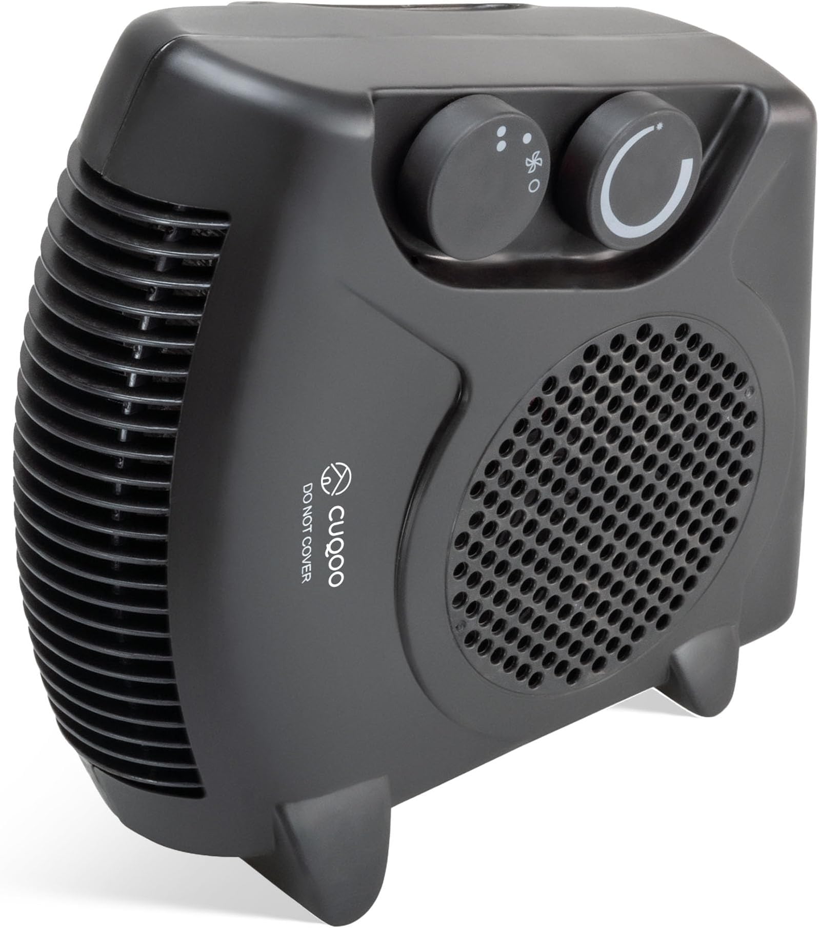 CUQOO Powerful 2KW Fan Heater with 2 Heat settings & Cool Function - Upright Electric Quiet Space Heater for Home with Variable Thermostat, Low Energy Usage