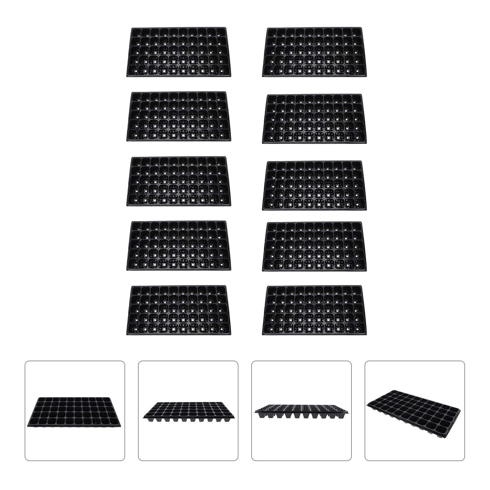 POPETPOP Cajas de Germinación de Plantas 10 Piezas Diseño Ligero y Ahorro de Agua para Germinación de Suculentas y Hortalizas