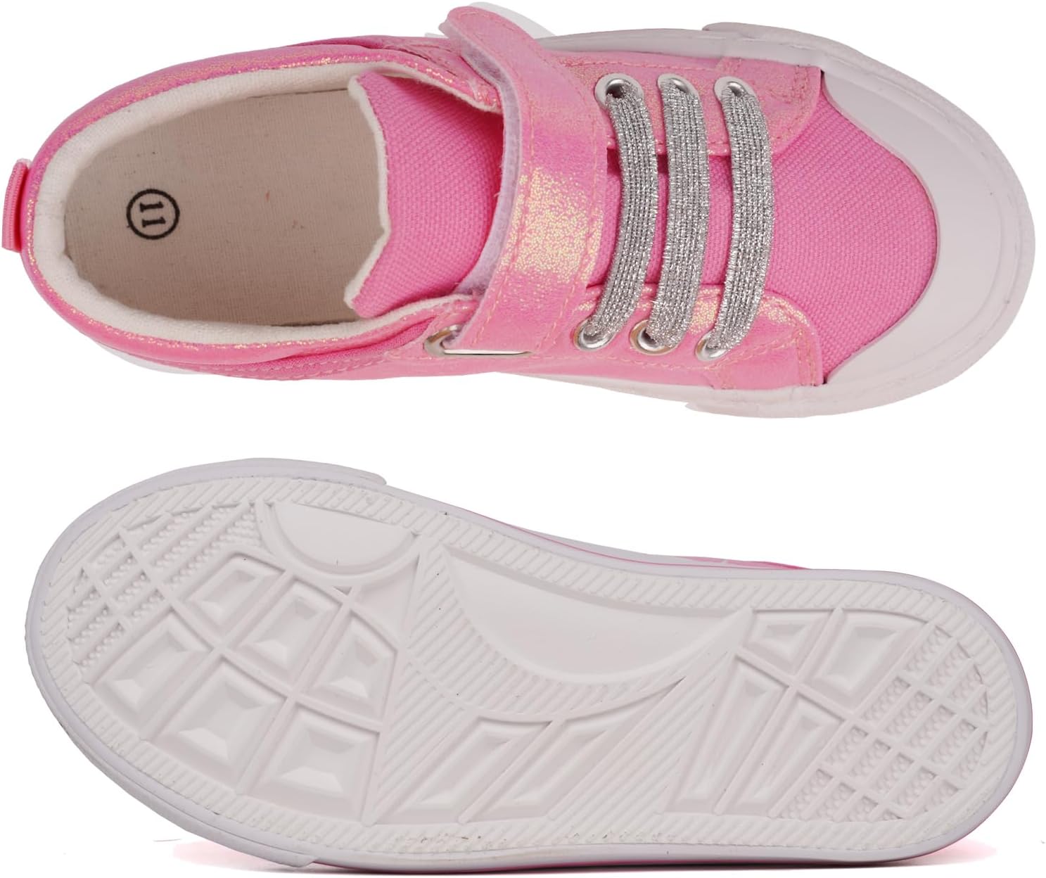 ToandonToddler Kids Sneakers Sparkle Fashion Glitter Sequins Canvas Shoes - Image 5