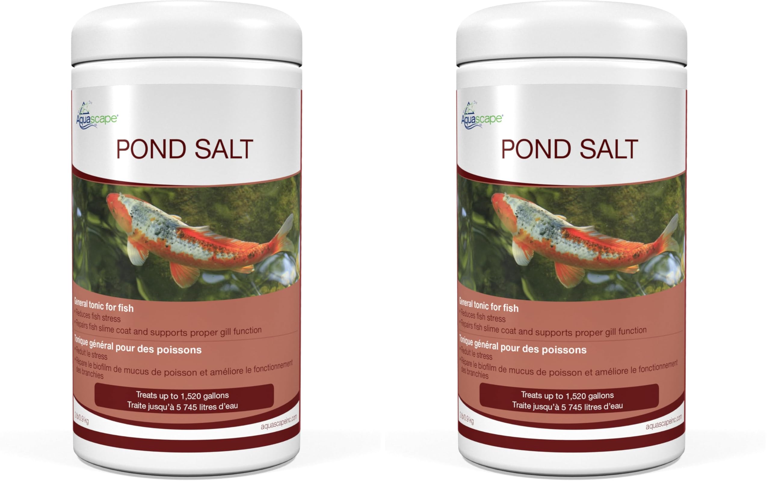 Aquascape 99416 Pond Salt Treatment for Pond and Garden Water Features, 2-Pound Bulk, White (Pack of 2)