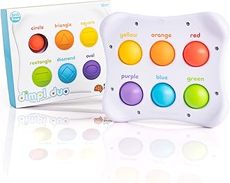 Dimpl Duo, Early Learning Sensory Toy for Babies 1 Year+ & Toddlers, Interactive Baby Toys with Braille, Fidget Toys