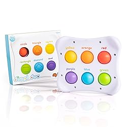 Fat Brain Toys Dimpl Duo, Early Learning Sensory Toy for Babies 1 Year+ & Toddlers, Interactive Baby Toys with Braille, Fidget Toys