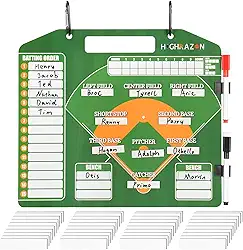 Prancheta magnética para treinador de beisebol, quadro de alinhamento de treinador de beisebol tático premium com 40 cartas e marcadores, acessórios de treinamento de softbol para exibição de Dugout