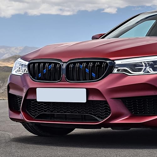 Miniatura 6 de TOMALL Insertos de rejilla a rayas compatibles con BMW F20 F30 2011-2021 coche V Brace Wrap Covers Accesorios exteriores Decoración para 12345