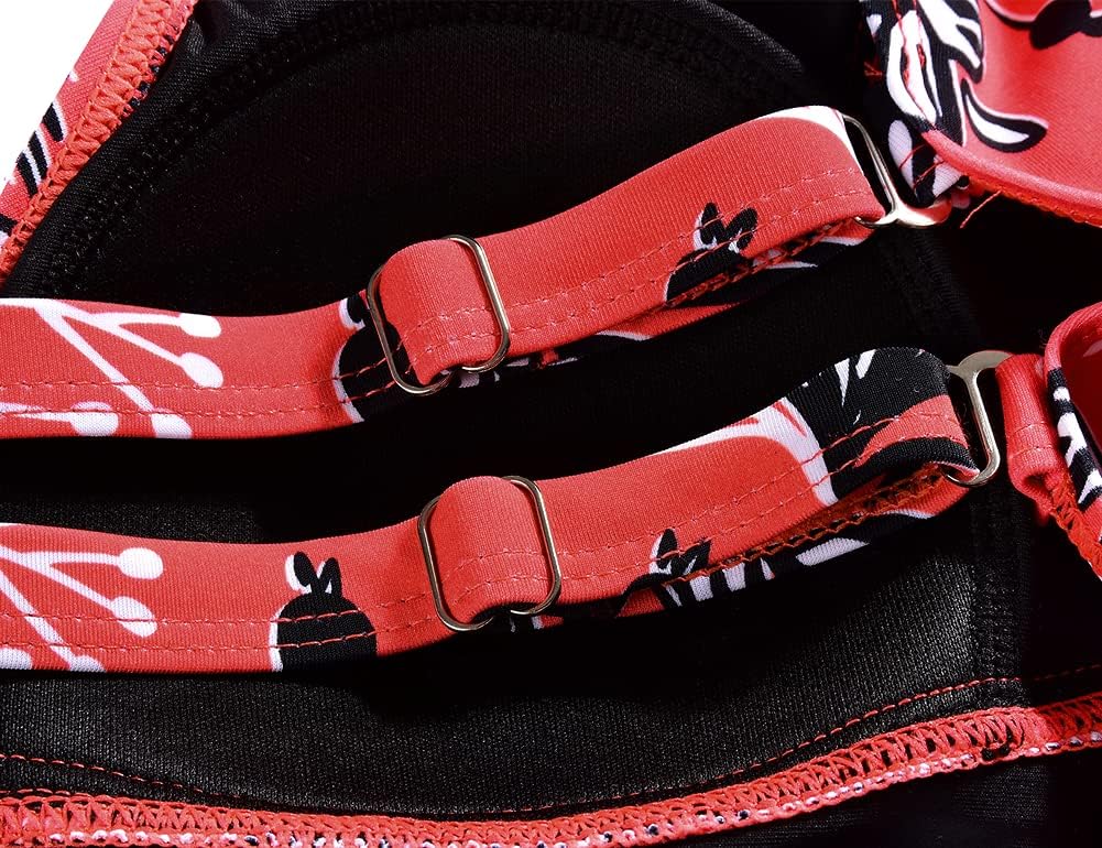 Hilor Women's Tankini Tops Shirred Tummy Control Swimsuits Cross Back Tankini Swimwear Tops - Image 6