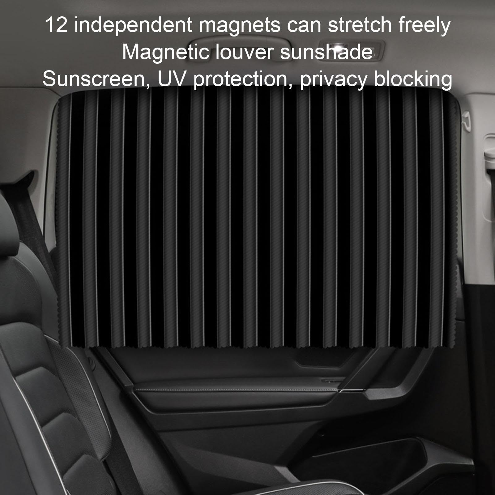 Tende Finestrini Auto Oscurante Protezione UV Scorrimento Magnetico Fluido | Schermi Protezione Privacy per Finestrini Auto per Viaggi, Campeggio, Pause, Vacanze, Festività, Spostamenti