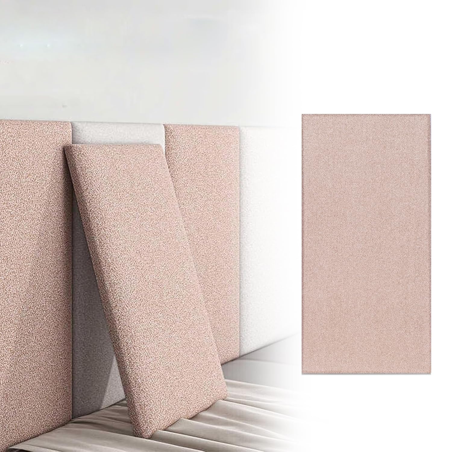 Cabecero autoadhesivo para eliminar golpes en paredes frías con módulos de 60x30 cm