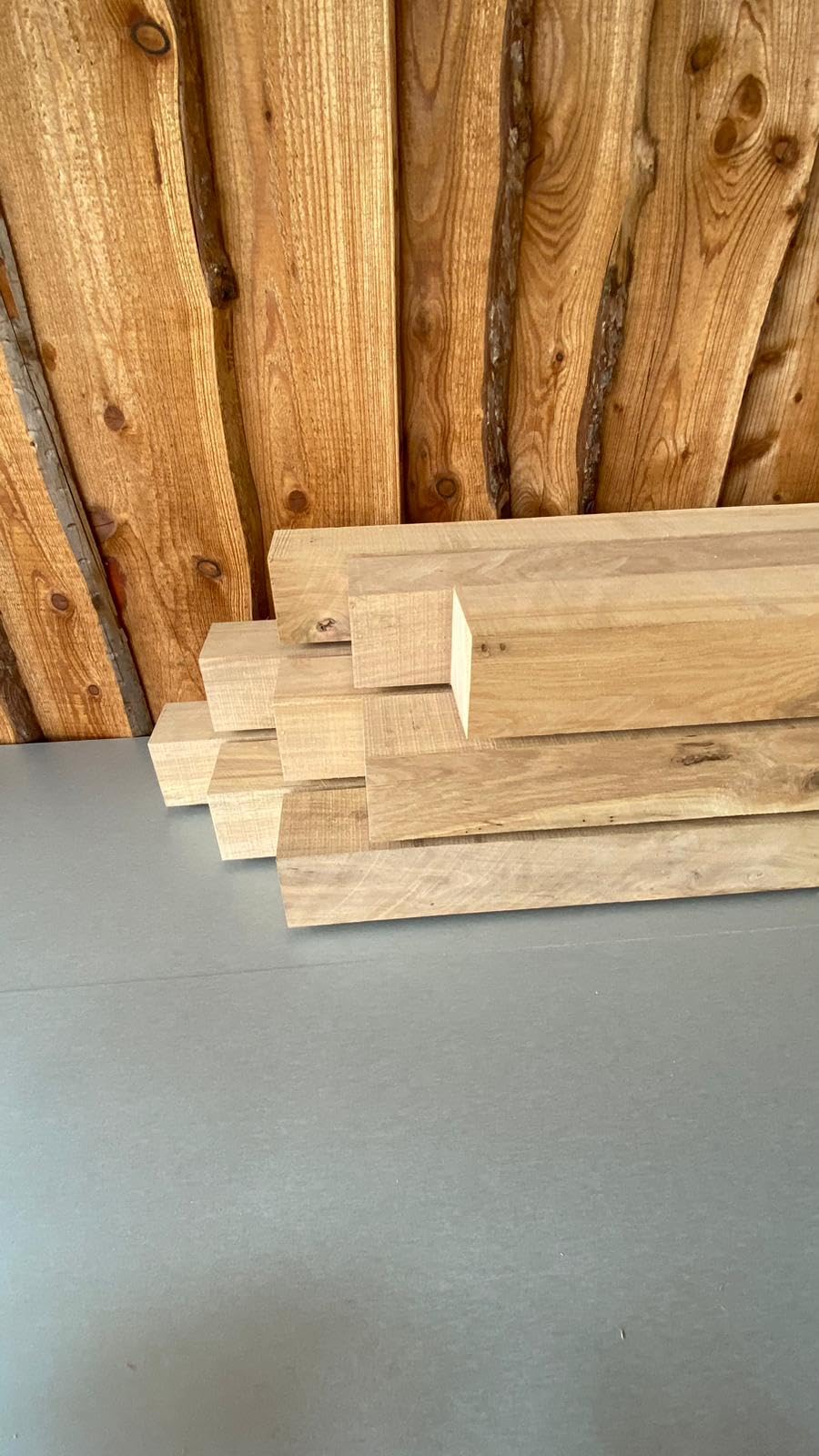 Eiche 9x9cm KANTHOLZ BALKEN SCHALUNG HOLZ BAUHOLZ 120cm LÄNGE (2)