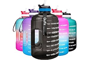 QuiFit Gallon Water Bottle with Time Marker: Stay Hydrated and Motivated