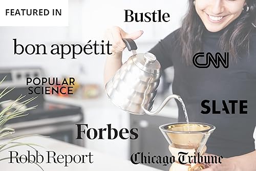 Miniatura 6 de Barista Warrior - Hervidor de café de cuello de cisne con termómetro Hervidor de cuello de cisne para café y té, de acero inoxidable para todas las