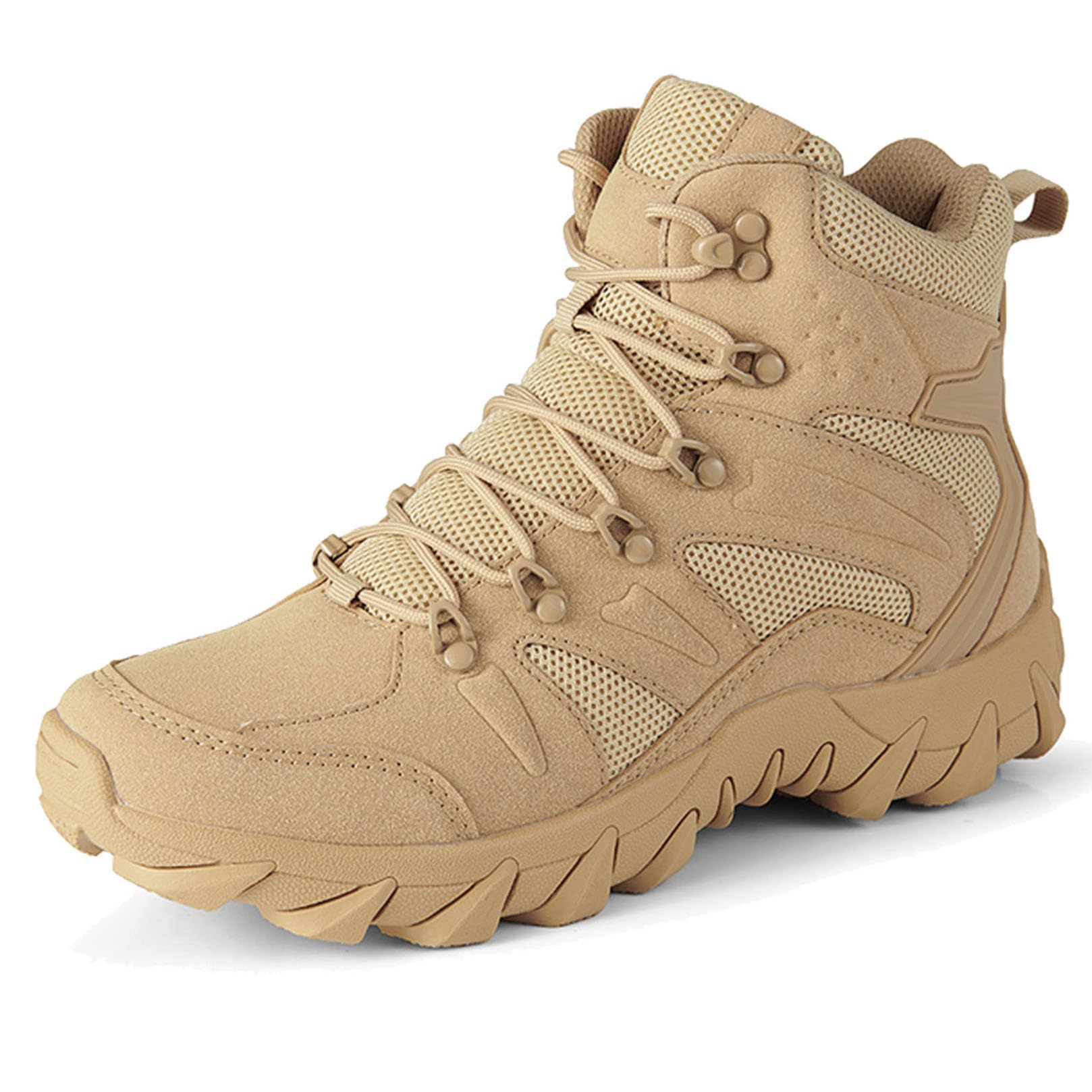 Men's Tactical Work Boots Side Zip Military Combat Boots
