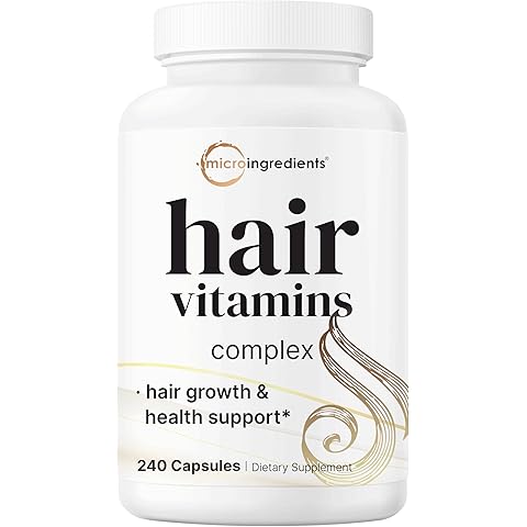 Micro Ingredients Hair Growth Vitamins for Women & Men, 240 Capsules | 14-in-1 Formula with Biotin, Collagen, Keratin, Saw Palmetto & More | Thicker, Fuller, Nourishes Thinning & Loss Hair Support