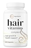 Micro Ingredients Hair Growth Vitamins for Women & Men, 240 Capsules | 14-in-1 Formula with Biotin, Collagen, Keratin, Saw Palmetto & More | Thicker, Fuller, Nourishes Thinning & Loss Hair Support