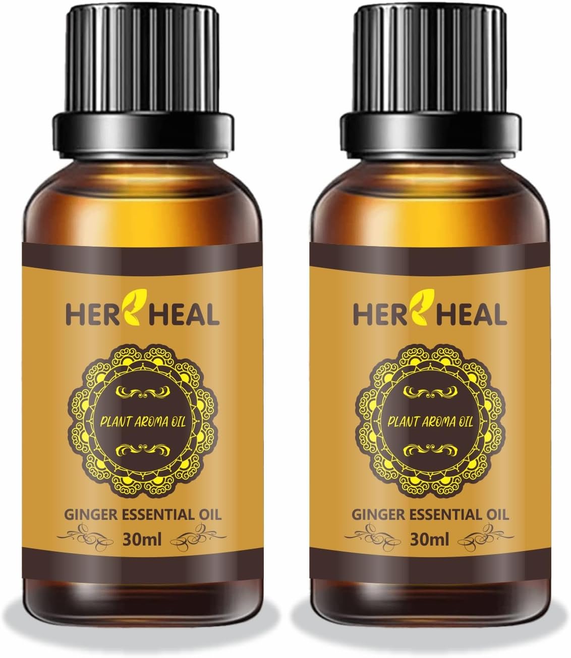 Fat Loss Oil, Belly Natural Drainage Ginger Oil Essential Relax Massage Oil, Belly and Waist Stay Perfect Shape [ 30ml ] (PACK OF 2)