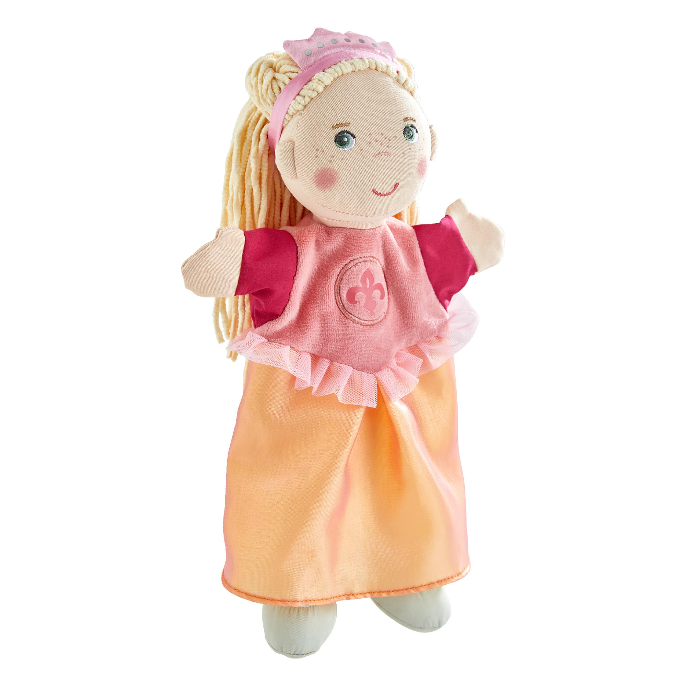 HABA 2011865001 - Manichino principessa, lavabile a 30 °C, ideale per giochi di bambole e storie