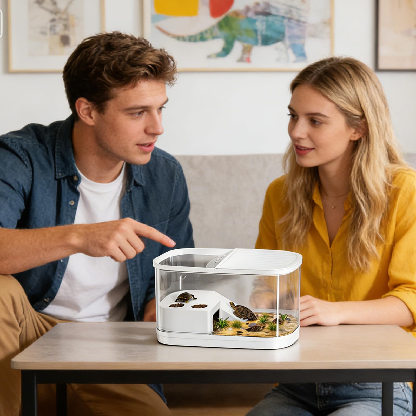 Terrarium dla gadów Pojemnik hodowlany dla gadów | Zbiornik dla węża Dla gekona tarantuli żółwia brodatego pająka kameleona żaby przekąski