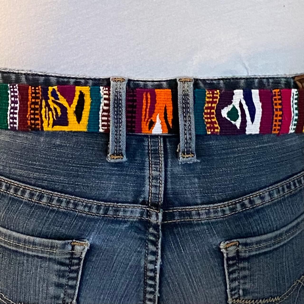 Mayan Arts Handmade Belt Wrap Around Self Tie Graduation Tassel Colorful Cotton