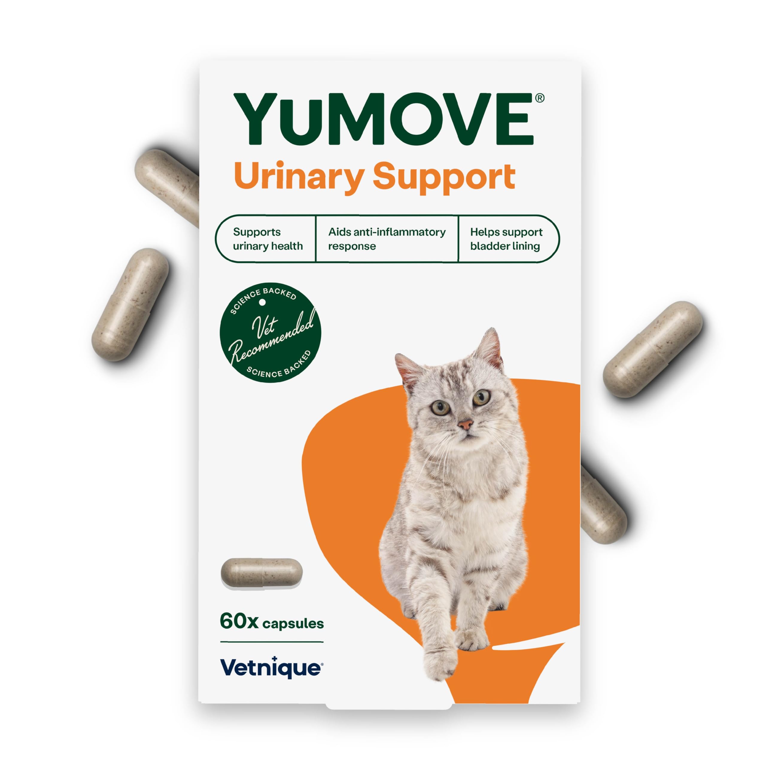 YuMOVE Urinary Care Supplements for Adult Cats, Urinary and Bladder Support with Natural Ingredients, 30 Sprinkle Capsules
