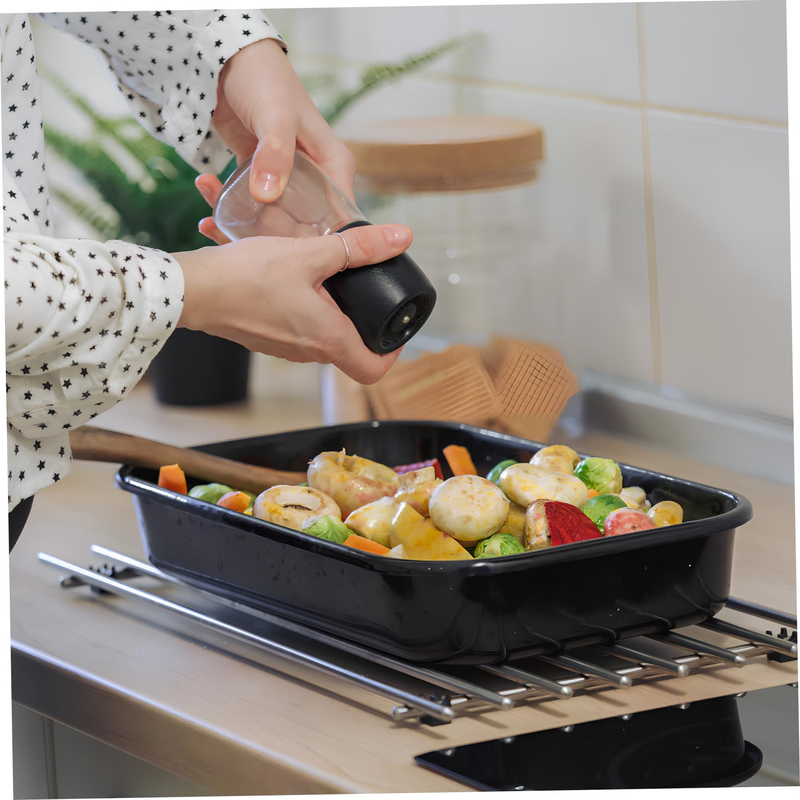 2stücke Backblech Aus Edelstahl Antihaftbeschichtet Für Toaster Und Backofen Geeignet Mit Erhöhtem Rand Für Sicheren Halt Hitzebeständig Und Formstabil Multifunktional Einsetzbar f