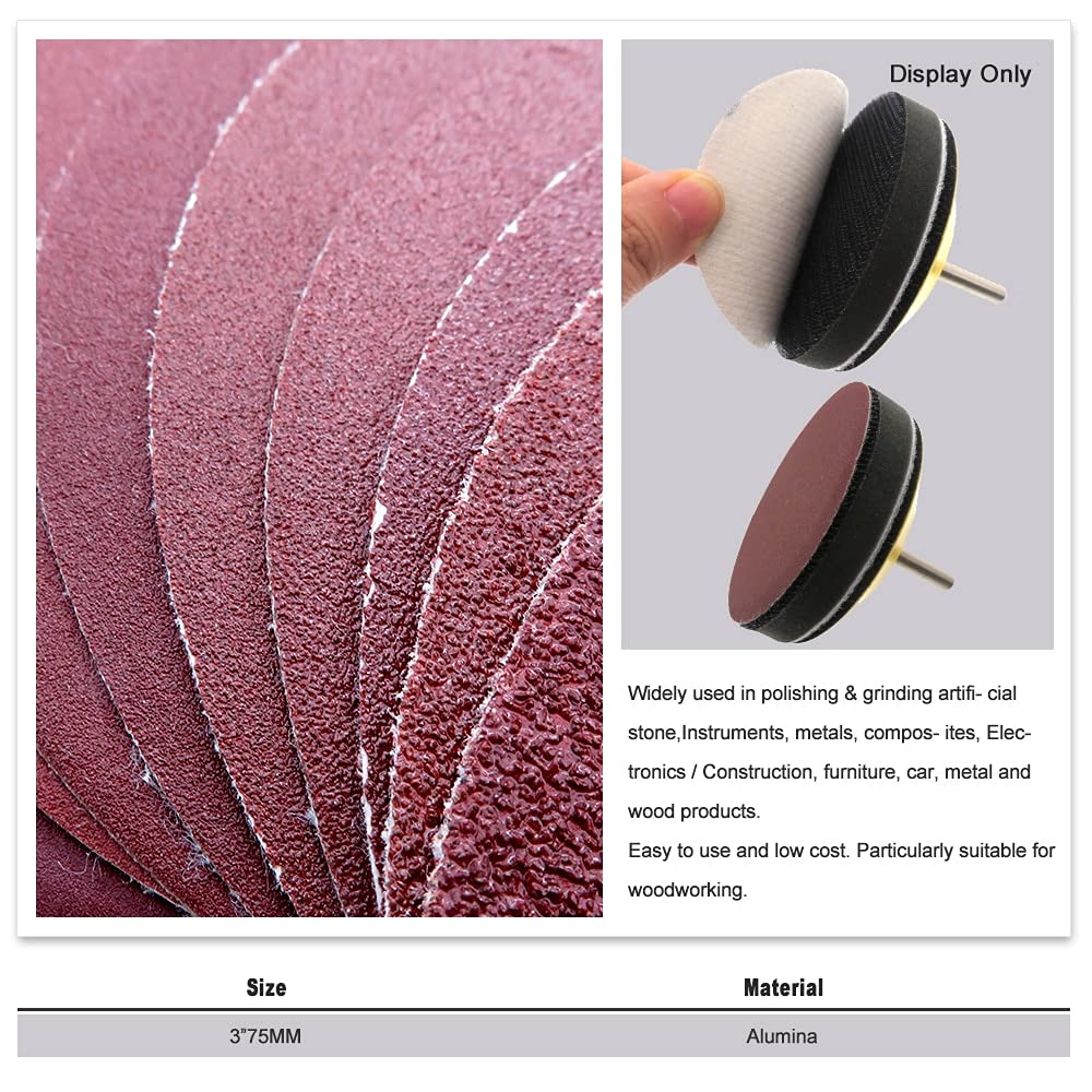 Disco Abrasivo A Cerchio Piatto In Ossido Di Alluminio Da 3 Pollici R-Type Roll Lock Ruote Lamellari Abrasive Grana 80 Per Lucidatura Plastica Metallo - Foto 4