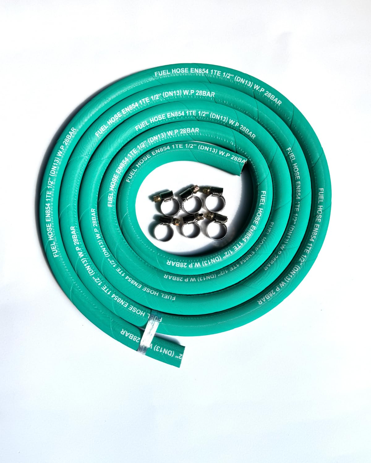 15FT Fuel Line 1/2" IN,2.8Mpa 400PSI,Fuel Systems Tube Hose,Green