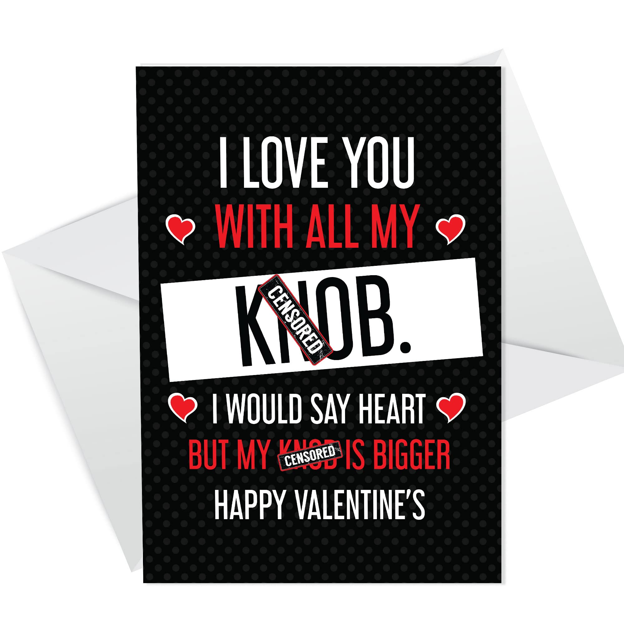 RUDE Valentines Day Card For Boyfriend Husband Funny Card For Him Handmade