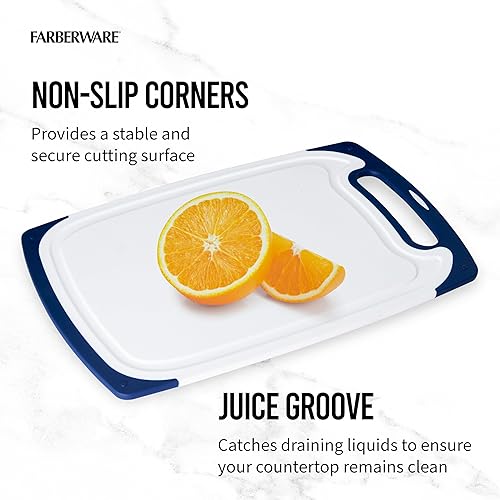 Miniatura 5 de FARBERWARE Tabla de descongelación 2 en 1 solución de descongelación y corte, antideslizante, apta para lavavajillas, 9.45 x 15.9 pulgadas,