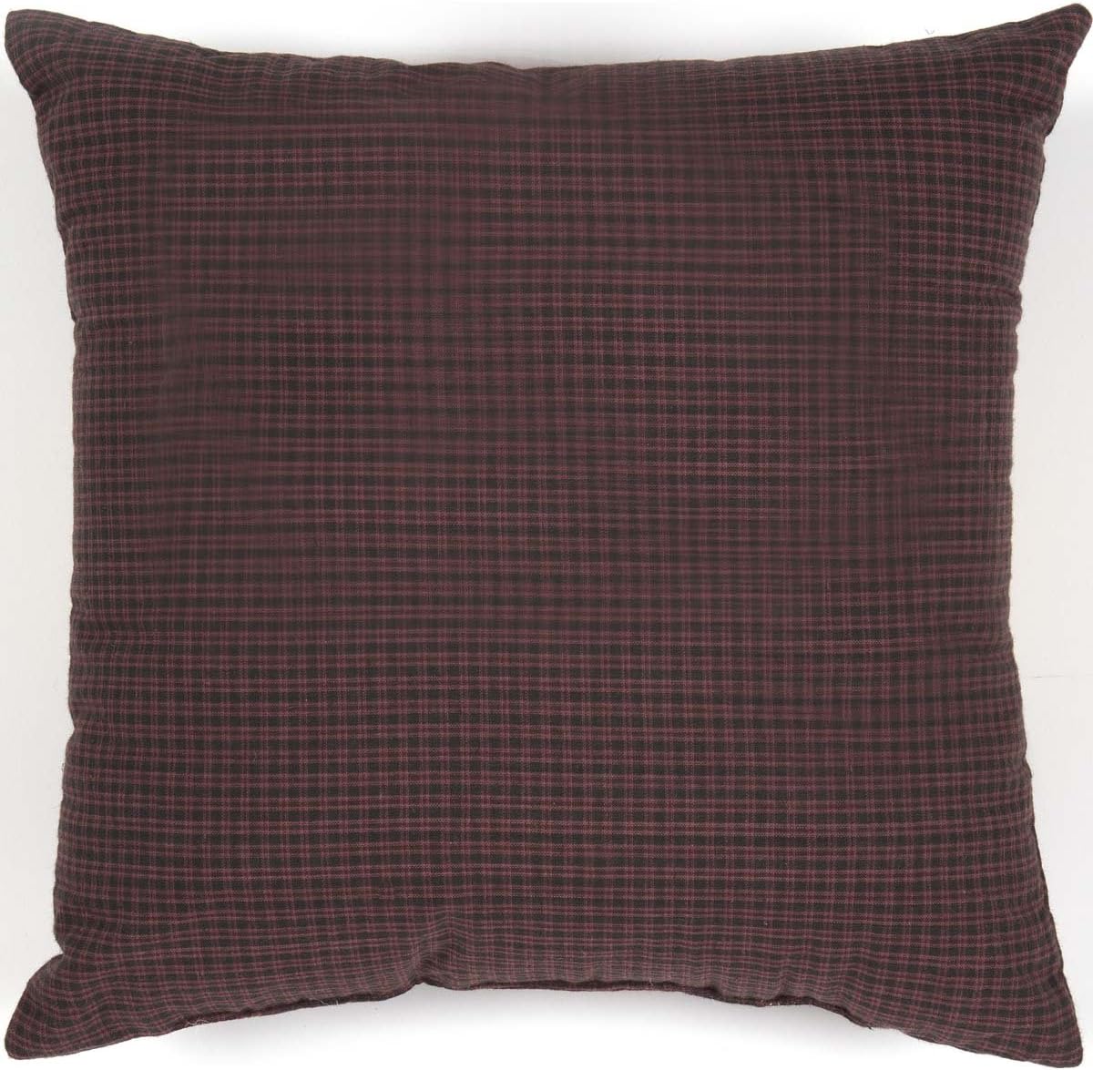 VHC Brands Heritage Farms Love Pillow 12x12 Country Primitive Bedding Accessory, Burgundy