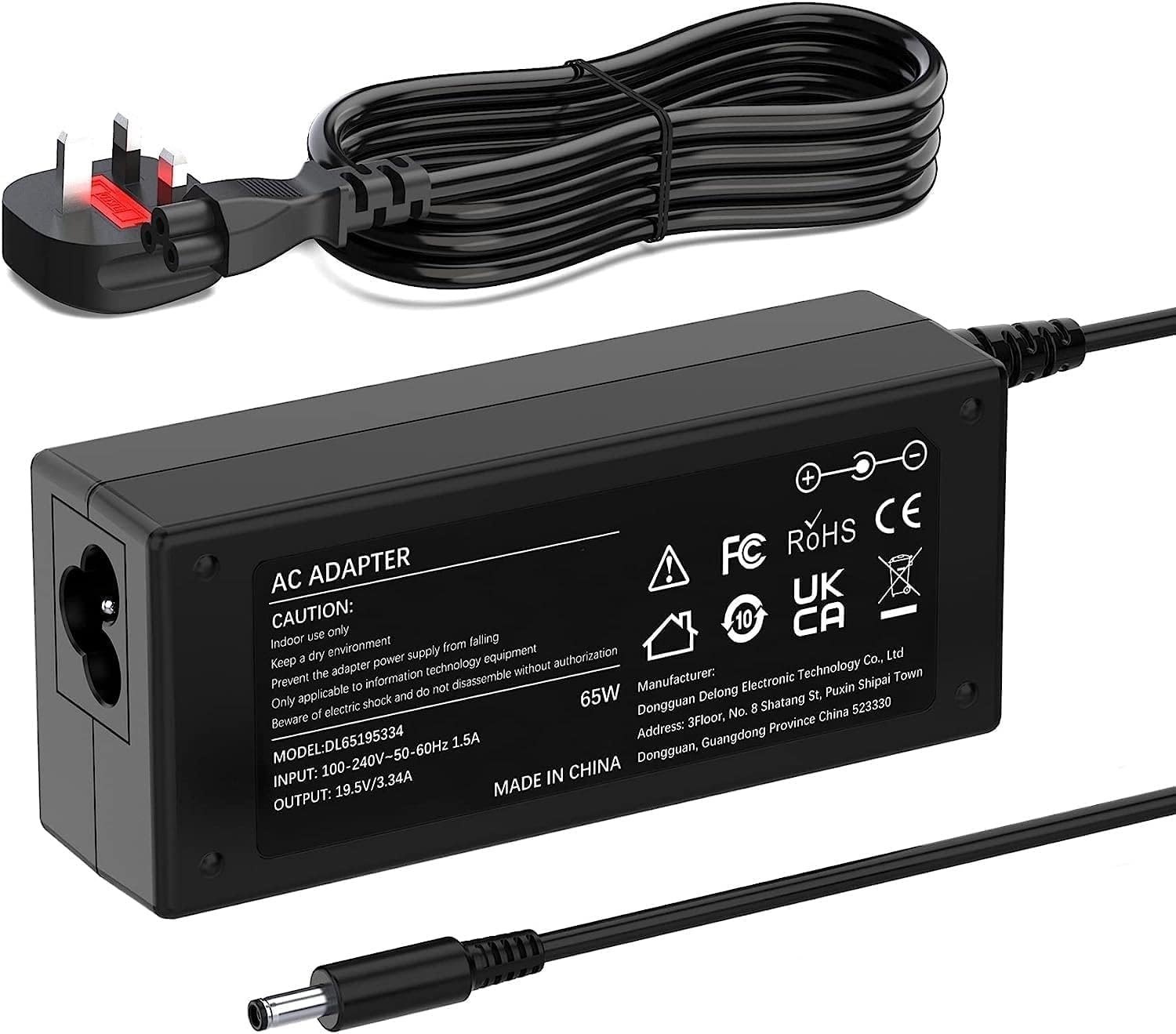 65W/45W Laptop Charger For Dell Inspiron 15 5000 3000 7000, 17 5000 3000, Charger for dell 5559 5568 5758 7779 7348 7359 5567 Connector Size (4.5 x 3.0mm),